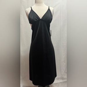 Black slip like backless dress